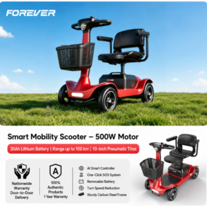 FOREVER S2 S3 รถสกู๊ตเตอร์ไฟฟ้าผู้สูงอายุ 4 ล้อ พับได้ แบตเตอรี่ถอดได้ | 888Bike